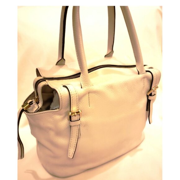 Gianni Chiarini Italy Handbag/Shoulder Bag White Pebbled Leather - Picture 3 of 9